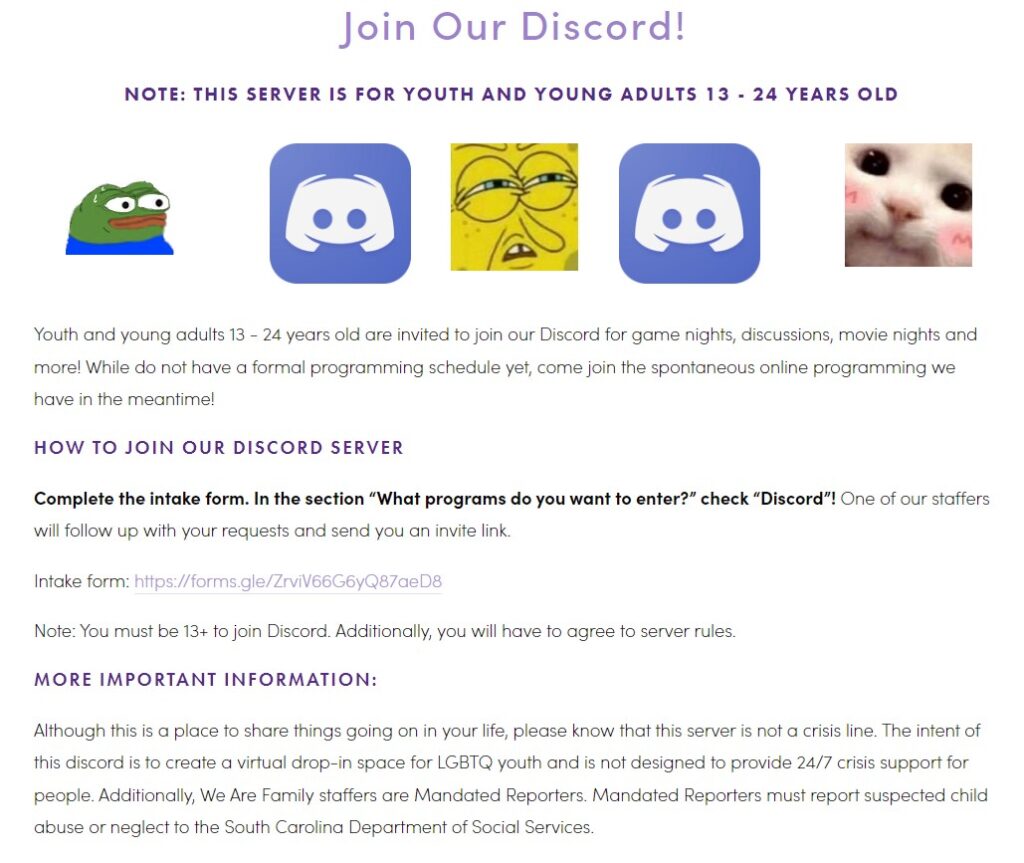 Discord — We Are Family