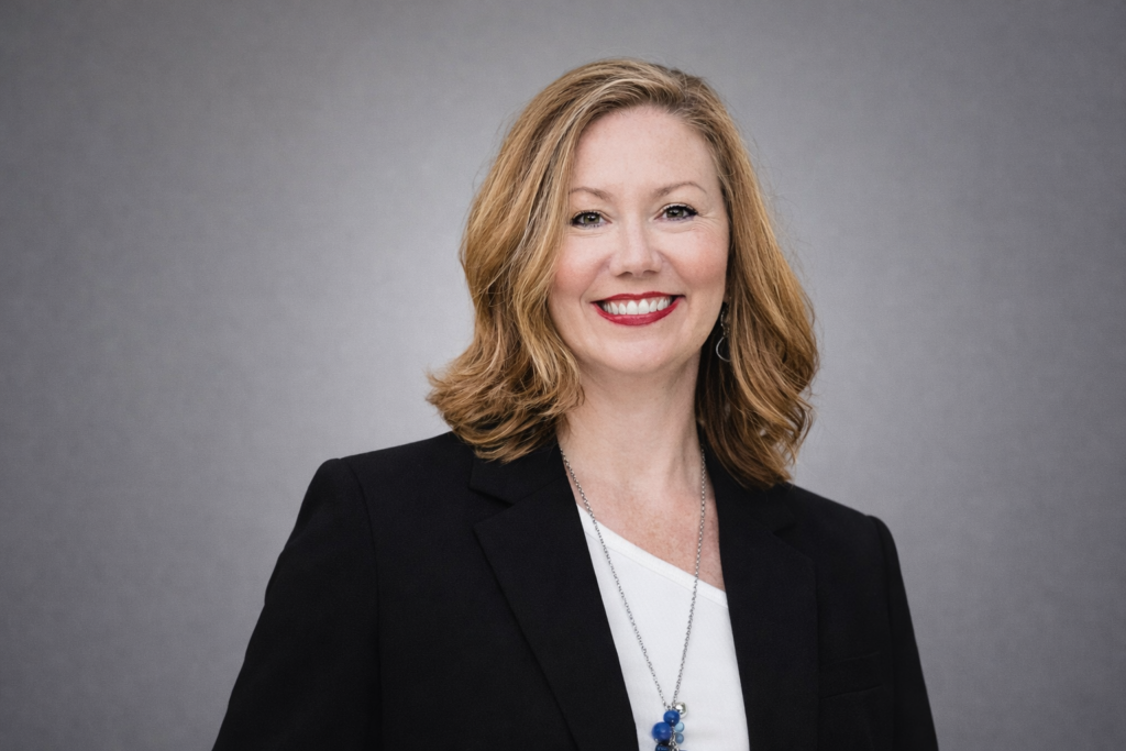 Headshot on gray background